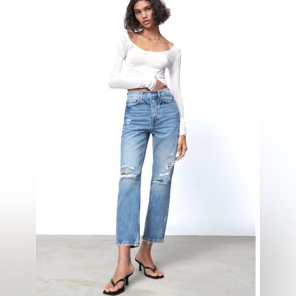 Zara The Bliss Straight Jeans - Picture 1 of 12